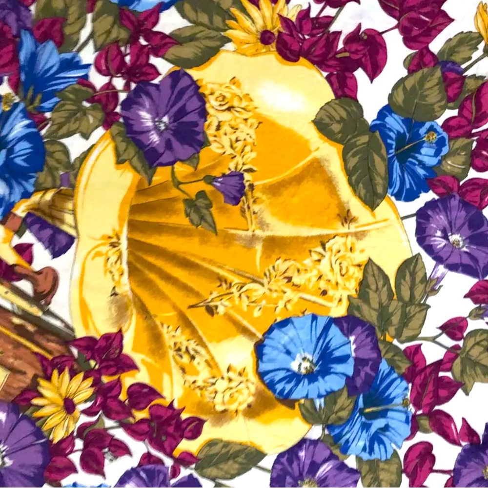 214-24 Christian Dior Le Fleur De Jardin Silk Scarf - Picture 8 of 8